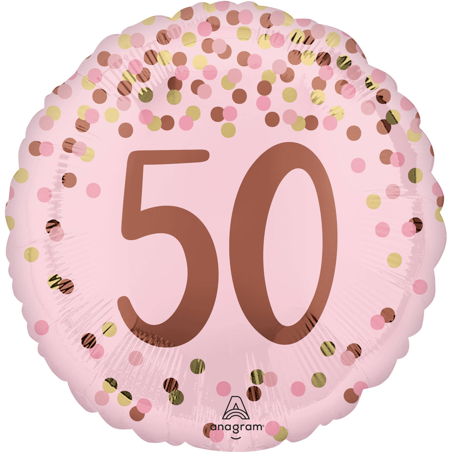 Foil Balloon – "50" – Pretty Pink – Pink – 45 cm